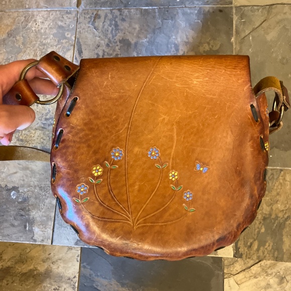 BOHO vintage “Canale” hand painted leather purse - Picture 6 of 8